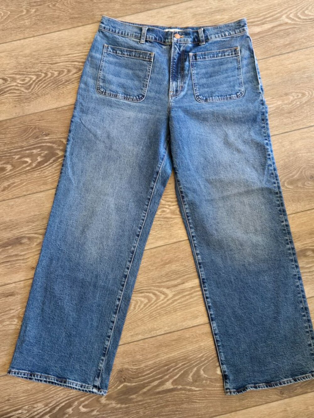 Madewell Women's Patch Pocket Wide-Leg Jeans